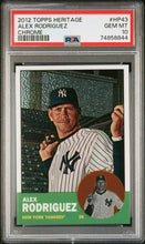 Load image into Gallery viewer, 2012 Topps Heritage Chrome Alex Rodriguez Refractor #HP43 #/1963 PSA 10 GEM Mint
