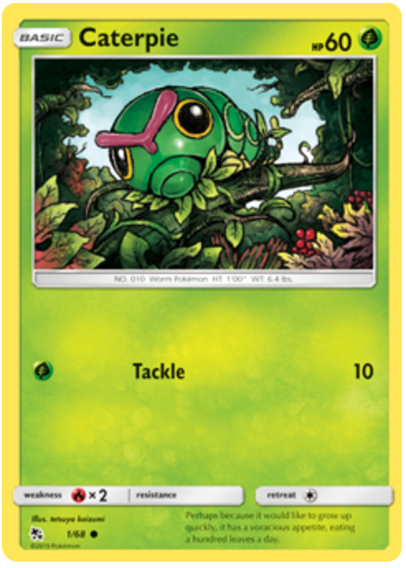 Sun and Moon Hidden Fates - 001 Caterpie