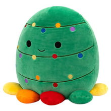Load image into Gallery viewer, Squishmallows Colm Green Octopus With String Lights And Multicolored Tentacles 12&quot; Christmas Edition Stuffed Plush
