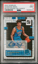 Load image into Gallery viewer, 2022-23 Donruss #211 Ousmane Dieng Rated Rookie Auto RC Choice PSA 9 MINT POP 1
