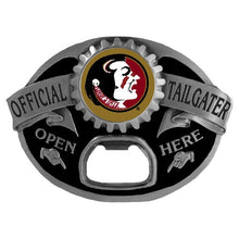 将图片加载到图库查看器，NCAA Team Tailgater Belt Buckle Bottle Opener - Assorted Teams Choose Your
