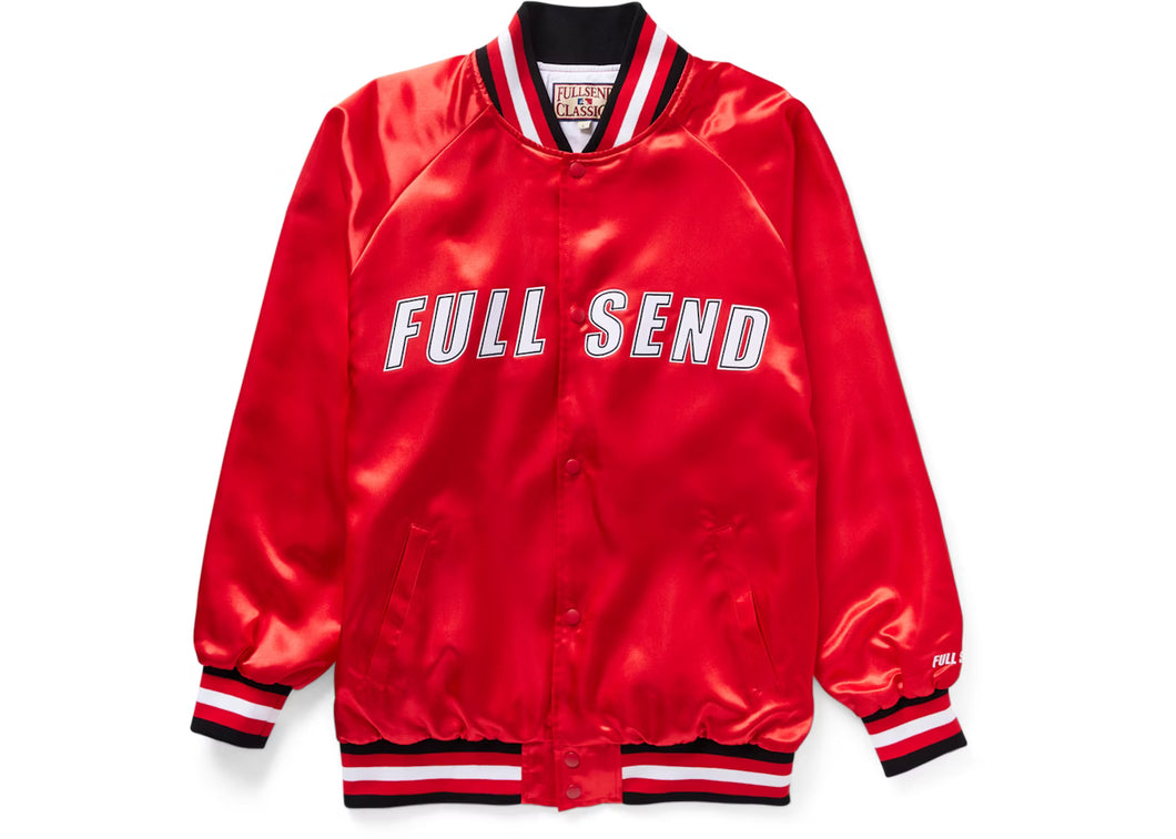 Full Send Satin Jacket Red Size M