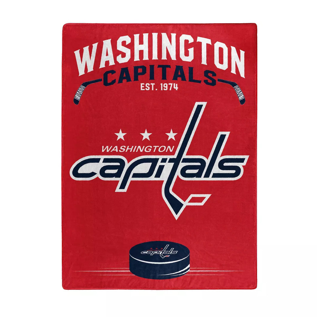 Washington Capitals Inspired Raschel Throw Blanket