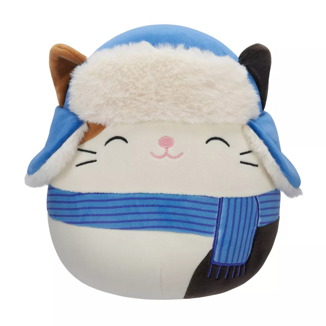 Squishmallows Cam the Calico Cat Wearing Winter Hat and Scarf 8