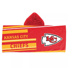 Load image into Gallery viewer, Kansas City Chiefs Juvy Hooded Towel 22&quot;x51&quot;
