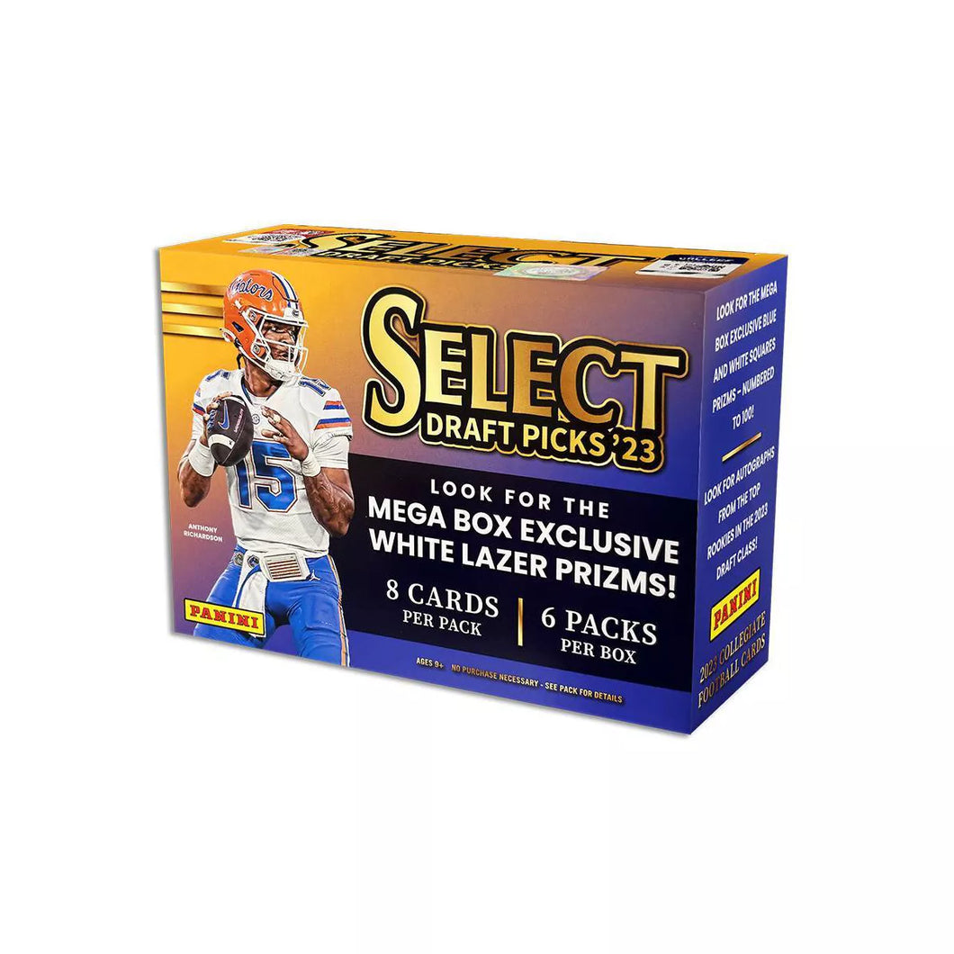 2023 Panini Select Draft Picks Football Trading Card Mega Exclusive Box