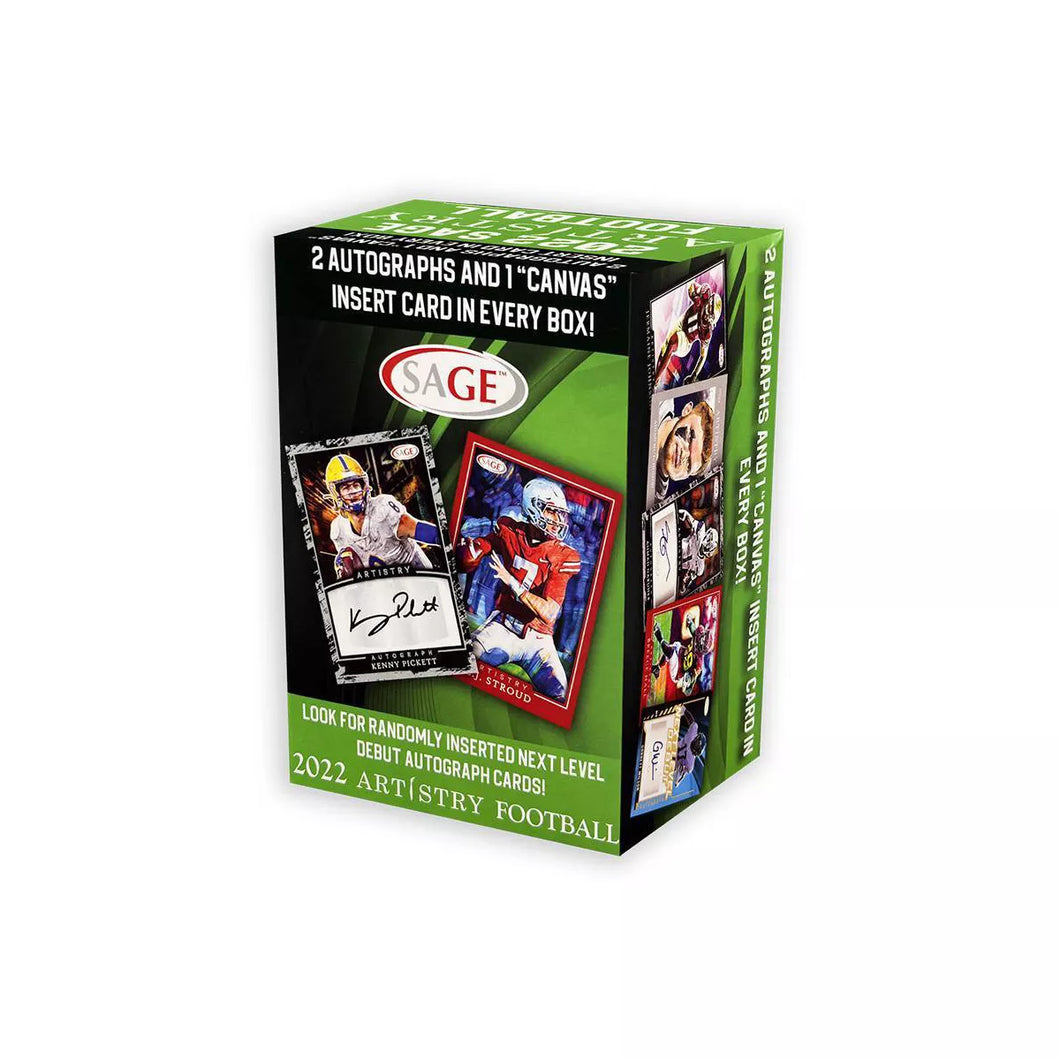 2022 Sage Artistry Football Trading Card Blaster Box
