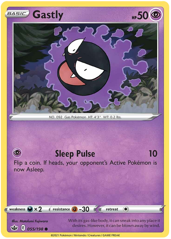 Sword and Shield Chilling Reign 055  Gastly