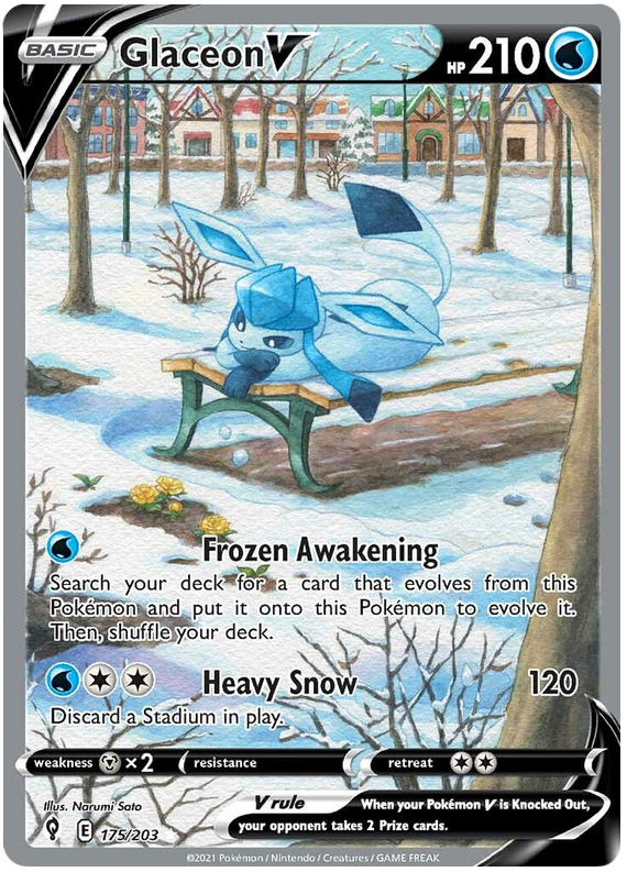 Sword and Shield Evolving Skies 175  Glaceon V