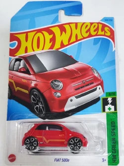 2023 Hot Wheels Fiat 500e (Red) Green Speed 8/10, 144/250