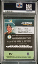 Load image into Gallery viewer, 2022 Topps Stadium Club Chrome Refractor Jose Canseco Oakland Athletics #114 PSA 10 GEM Mint
