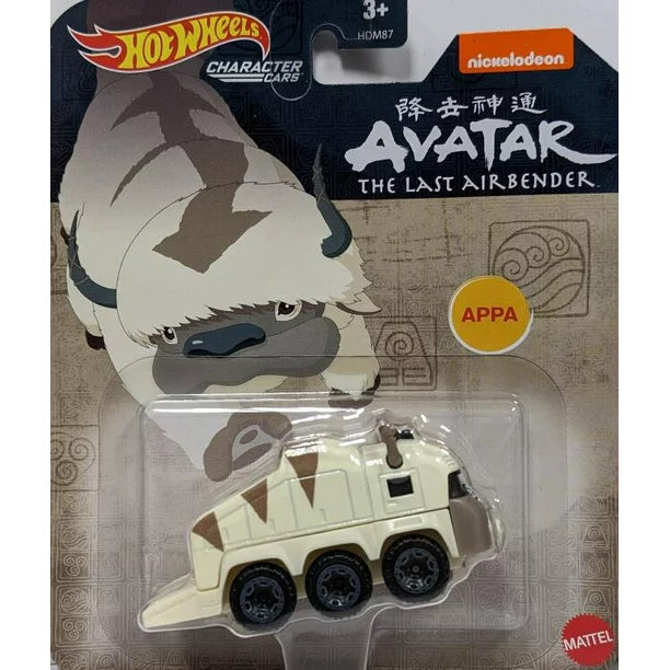 Hot Wheels Avatar: The Last Airbender Appa Character Car, 1:64 Scale Toy Collectible