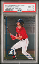 Load image into Gallery viewer, 2022 Bowman Heritage Marcelo Mayer Chrome #BHP-133 Prospect Boston Red Sox

