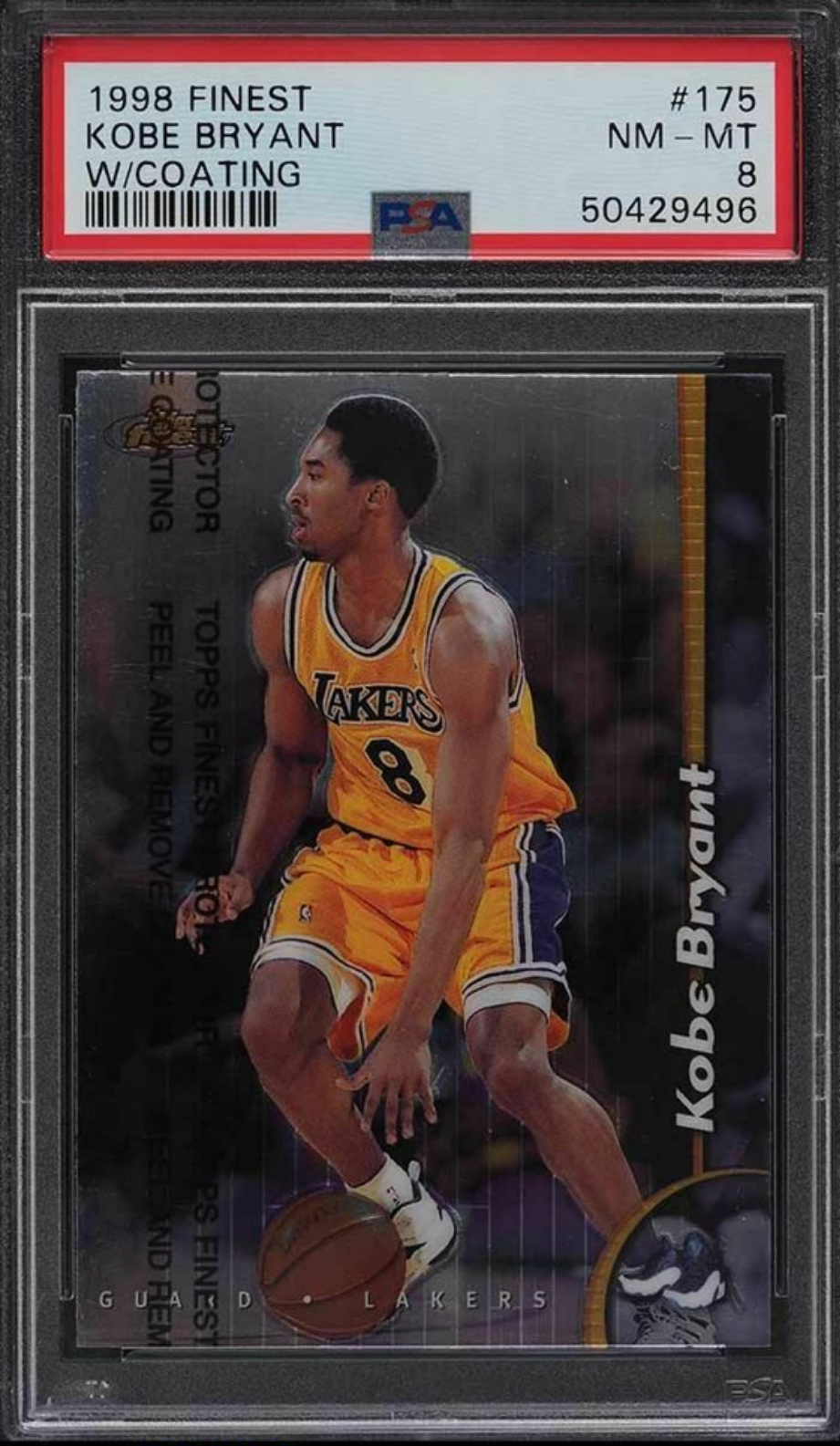 Kobe Bryant 1998-99 Topps Finest #175 PSA 8 NM-MT LA Lakers HOF Legend