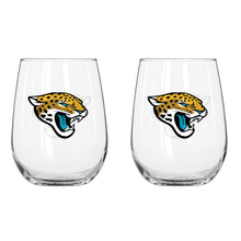 将图片加载到图库查看器，NFL Teams Curved Wine Glass 16 Oz. 2 Pack- Assorted Team &amp; Style Choose your
