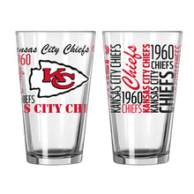 Load image into Gallery viewer, NFL Teams 16 oz Pint Glass - Assorted Team &amp; Style Choose your
