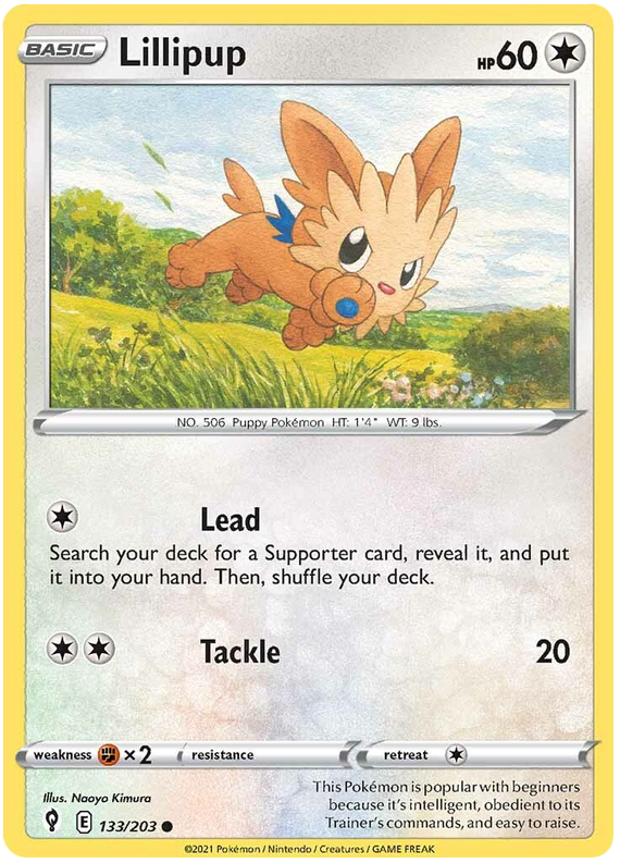 Sword and Shield Evolving Skies 133  Lillipup