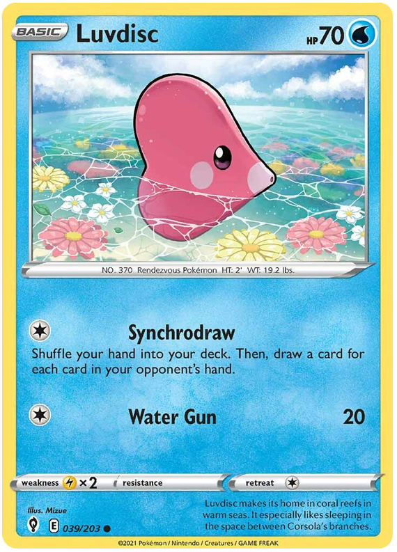 Sword and Shield Evolving Skies 039  Luvdisc