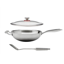 将图片加载到图库查看器，MIU Stainless 13&quot; Steel Wok

