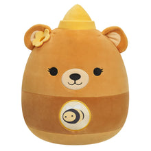 Load image into Gallery viewer, Squishmallows Mei Lien Honey Jar Brown Bear With Yellow Flower 12&quot; Stuffed Plush
