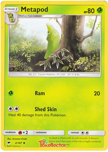 Sun and Moon Burning Shadows - 002 Metapod