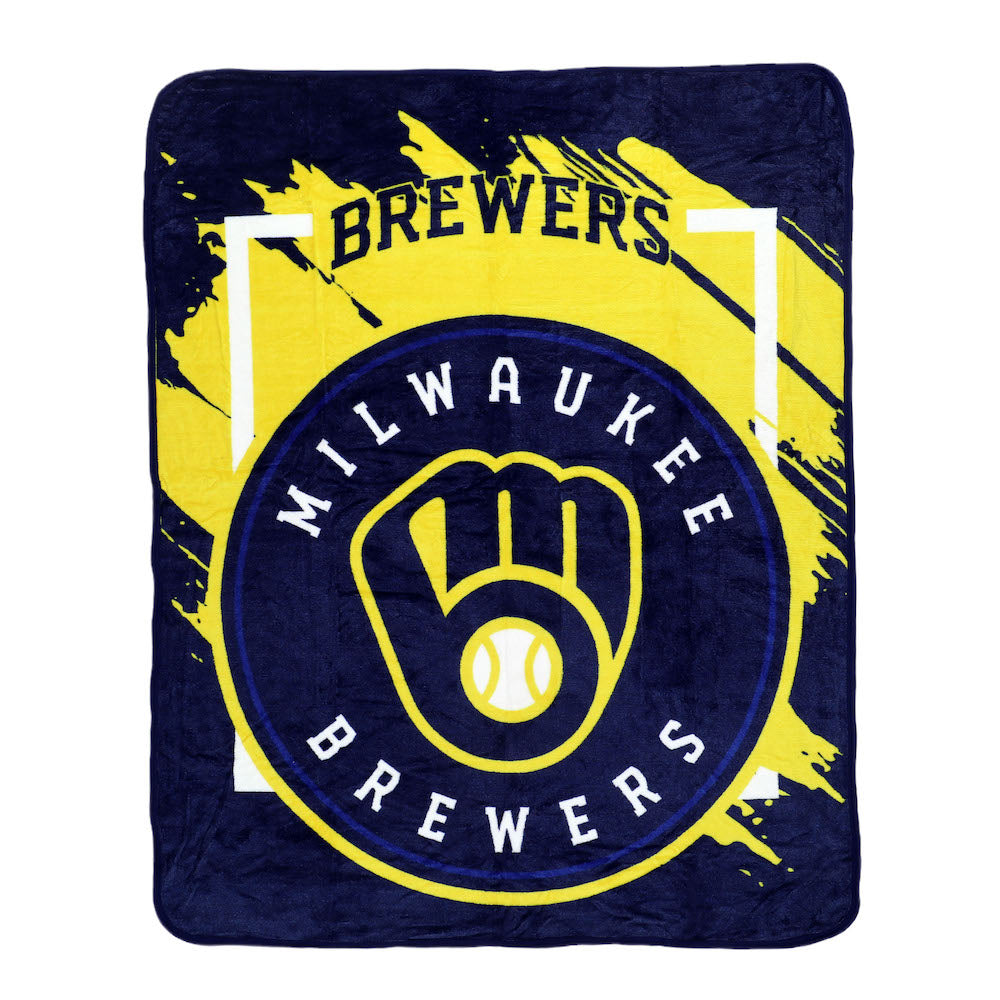 Milwaukee Brewers Dimensional Micro Raschel Throw Blanket