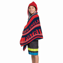 Load image into Gallery viewer, New England Patriots Juvy Hooded Towel 22&quot;x51&quot;
