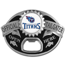 将图片加载到图库查看器，NFL Team Tailgater Belt Buckle Bottle Opener - Assorted Teams Choose Your
