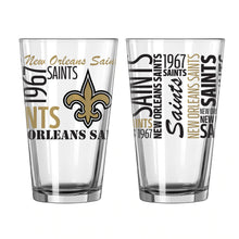 Load image into Gallery viewer, NFL Teams 16 oz Pint Glass - Assorted Team &amp; Style Choose your
