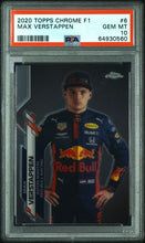 Load image into Gallery viewer, Max Verstappen 2020 Topps Chrome #6 Rookie RC Card PSA 10
