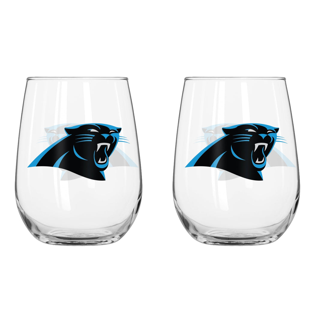 NFL Teams Curved Wine Glass 16 Oz. 2 Pack- Assorted Team & Style Choose your
