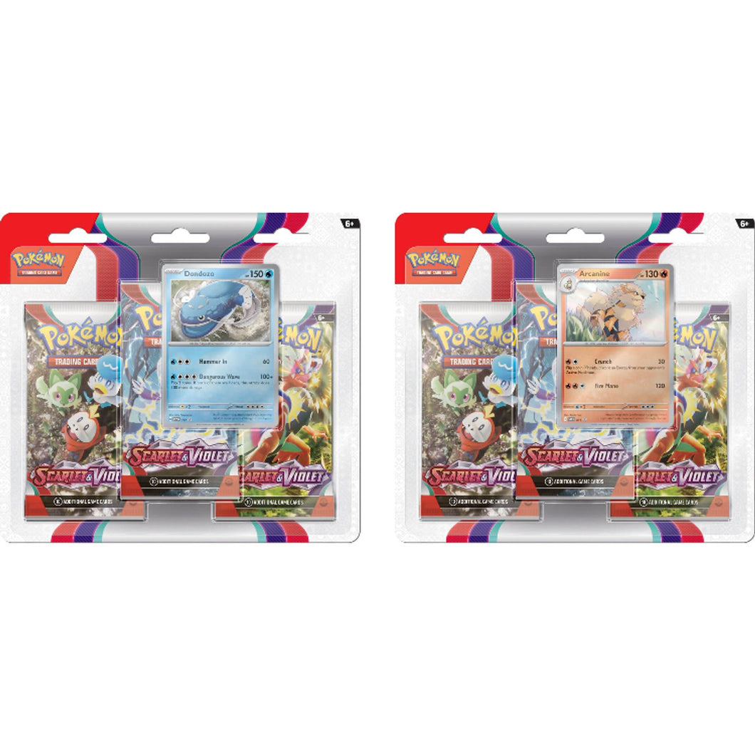 Pokémon TCG - Scarlet & Violet Three-Booster Blister Pack (Set of 2)