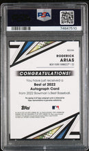 Load image into Gallery viewer, 2022 Bowmans Best Roderick Arias Autograph #B22-RA PSA 9 Mint Yankees
