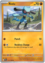 Load image into Gallery viewer, Scarlet and Violet Scarlet &amp; Violet - 113 Riolu
