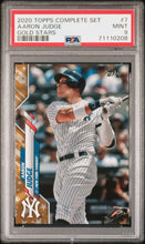 Load image into Gallery viewer, 2020 Topps Complete Set Aaron Judge Gold Stars #7 PSA 9 MINT NEW YORK YANKEES
