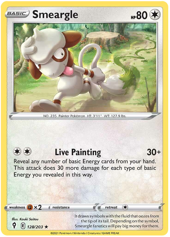 Sword and Shield Evolving Skies 128  Smeargle