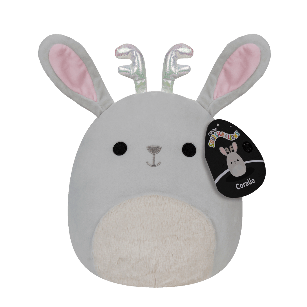Squishmallows Coralie the Cream Jackalope with White Fuzzy Belly 12