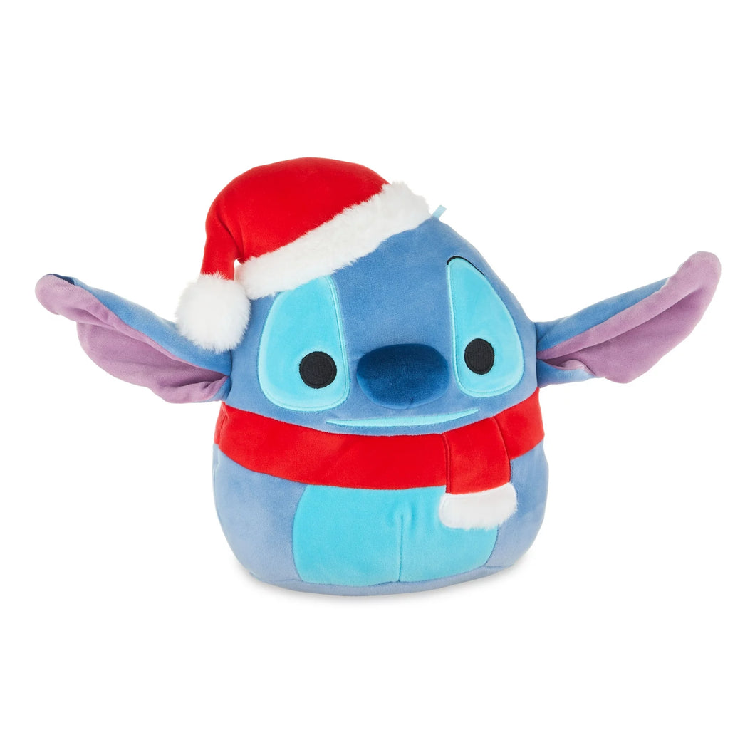 Squishmallows Stitch Wearing Santa Hat & Scarf 8