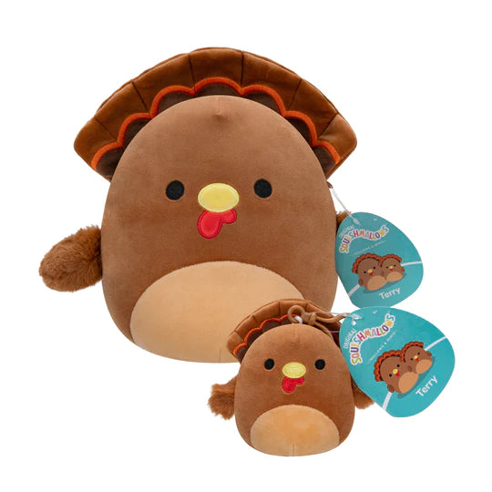 Squishmallow Terry 2-Pack Brown Turkey With Beige Belly
