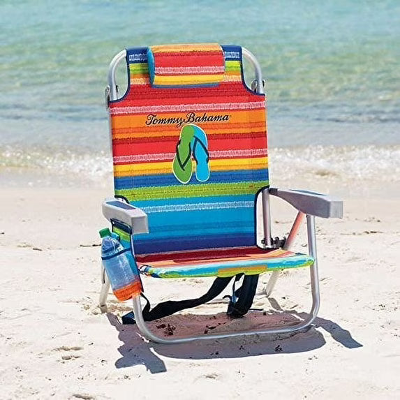 Tommy Bahama Reclining Beach Chair with Insulated Pouch
