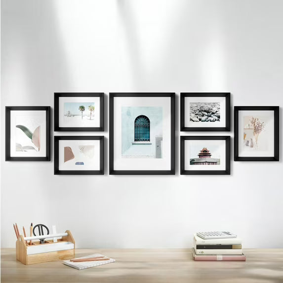 Umbra Gallery Photo Frames 7 Piece - BLACK