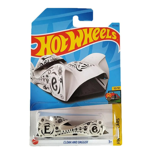Hot Wheels Cloak and Digger WHITE HW Art Cars 10/10 157/250 - walk-of-famesports