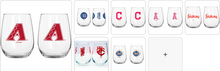 تحميل الصورة إلى عارض المعرض، MLB Teams Curved Wine Glass 16 Oz. 2 Pack- Assorted Team &amp; Style Choose your
