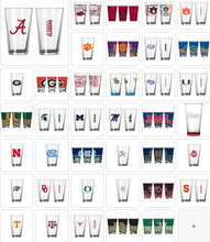 将图片加载到图库查看器，NCAA Teams 16 oz Pint Glass - Assorted Team &amp; Style Choose your
