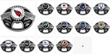 将图片加载到图库查看器，NFL Team Tailgater Belt Buckle Bottle Opener - Assorted Teams Choose Your
