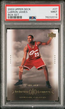 Load image into Gallery viewer, 2003 Upper Deck LeBron James Box Set #27 PSA 9 Cleveland Cavaliers
