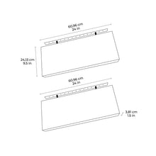 تحميل الصورة إلى عارض المعرض، Vision Home Acacia Floating Shelves, 24&quot; (Set of 2)
