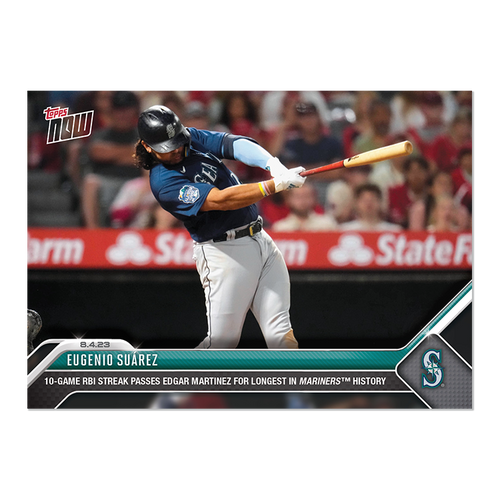 Eugenio Suarez - 2023 MLB TOPPS NOW Card #653 Seattle Mariners - walk-of-famesports