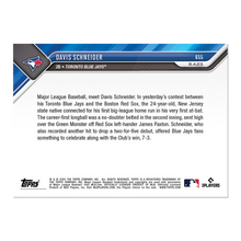 Load image into Gallery viewer, Davis Schneider 2023 MLB TOPPS NOW Card #655 Blue Jays - walk-of-famesports
