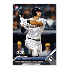 Load image into Gallery viewer, 2023 Topps Now Call-Up Jasson Dominguez #834 New York Yankees
